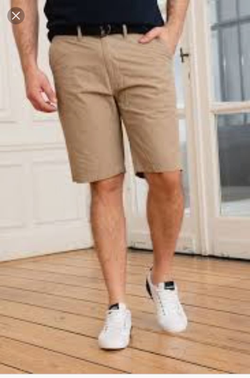 Bermuda de travail beige