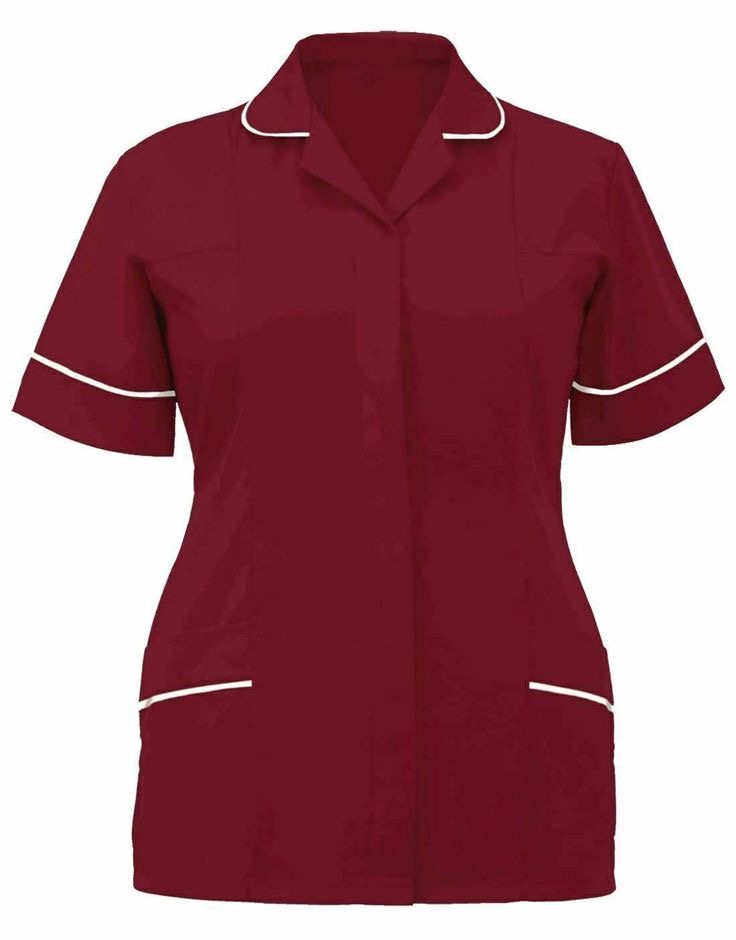 Tunique médicale bordeaux liserée