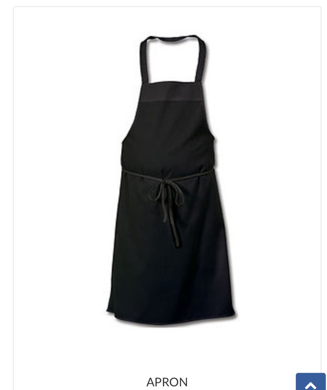 Tablier à bavette noir