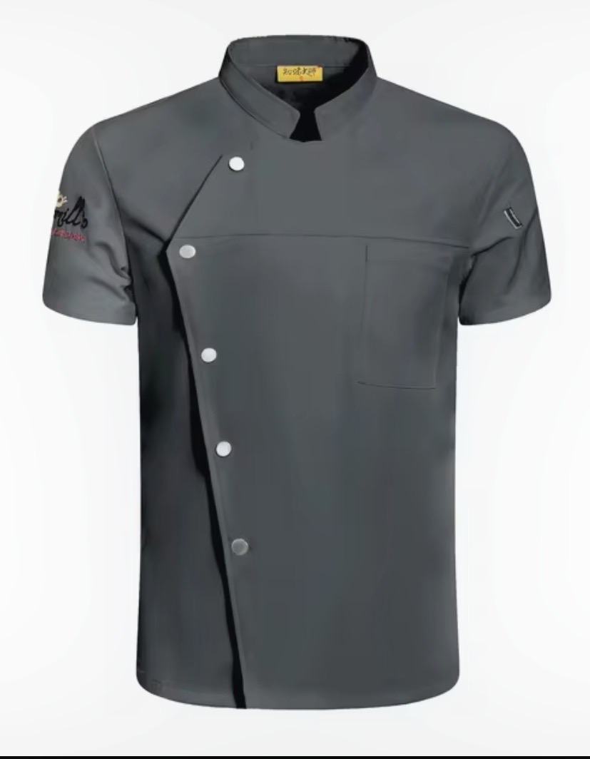 Veste de cuisinier grise