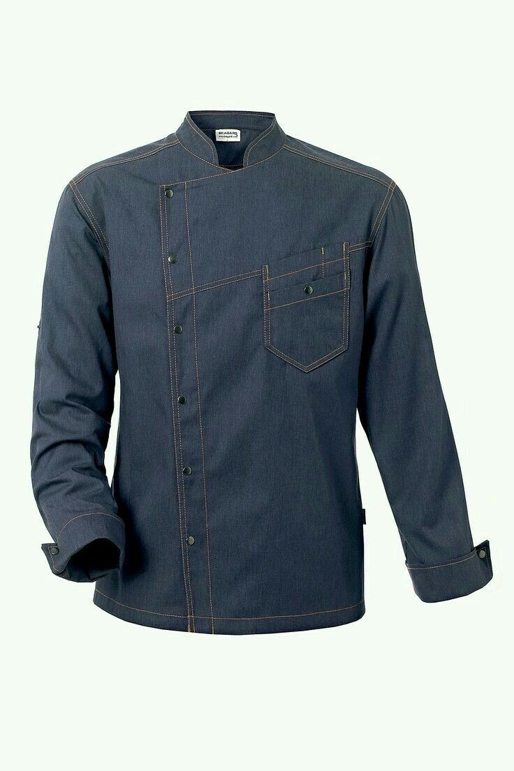 Veste chef denim marine
