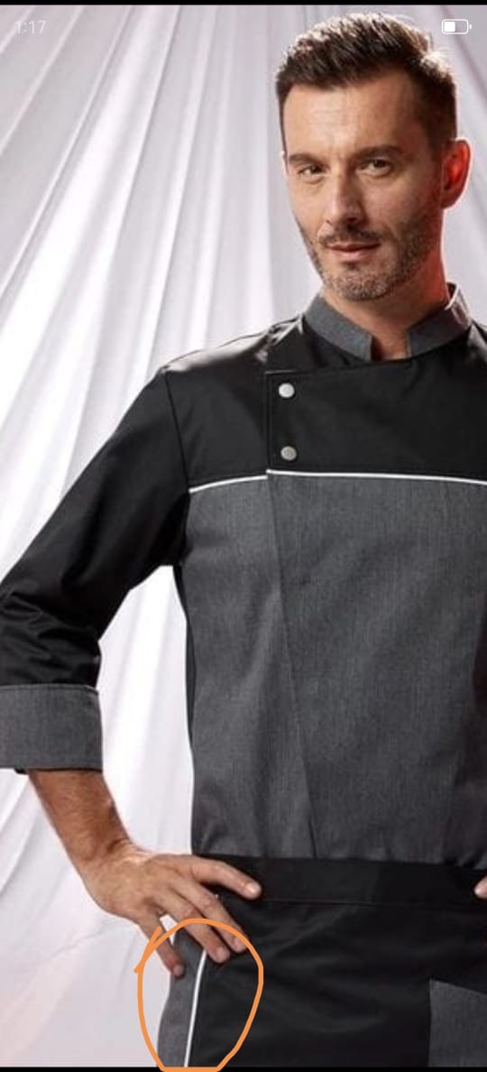 Ensemble chef bicolore noir & gris