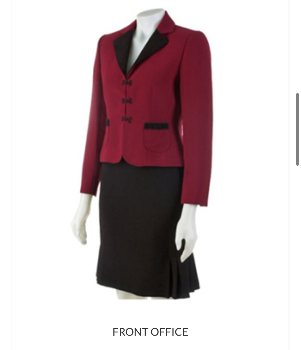 Tailleur front office bordeaux