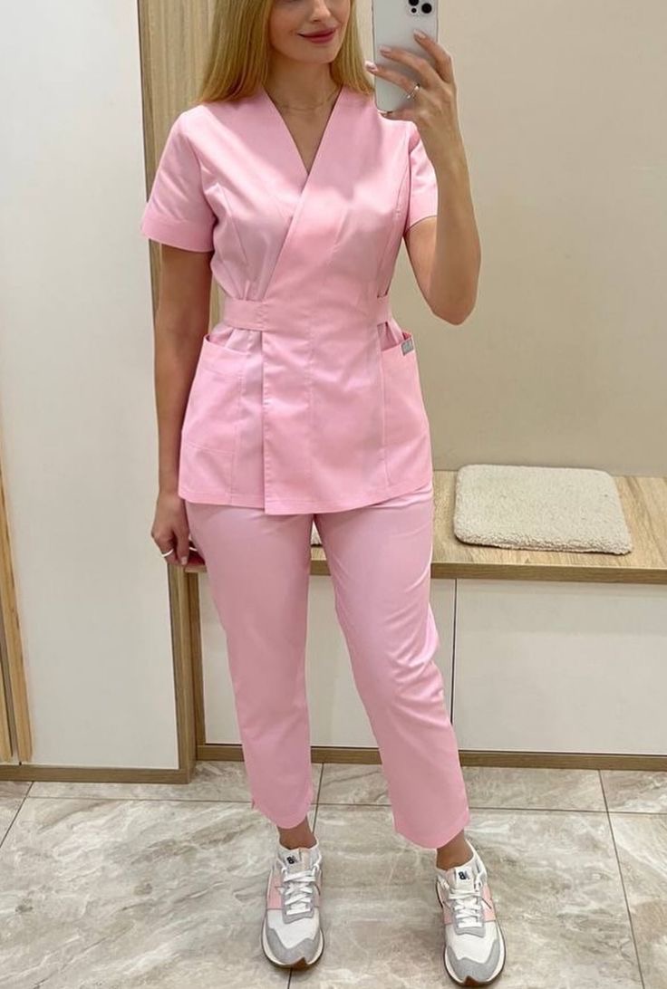 Ensemble médical rose poudré