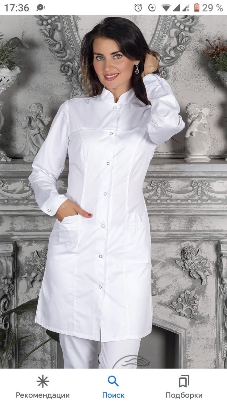 Blouse médicale col mao