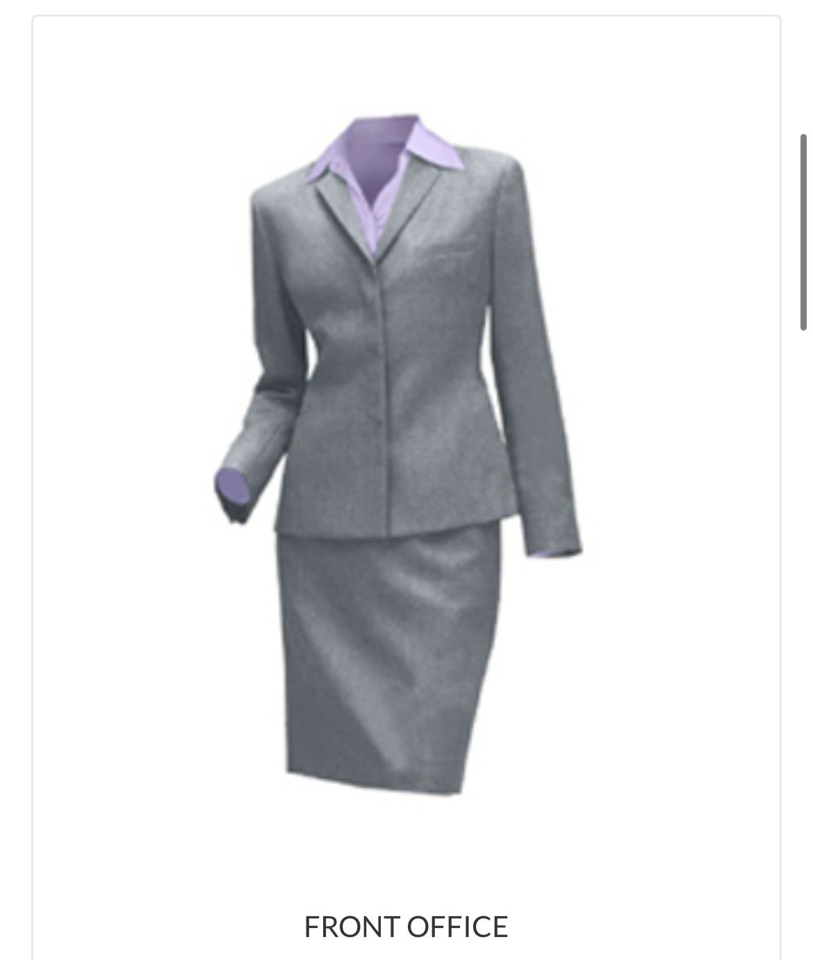 Tailleur front office gris